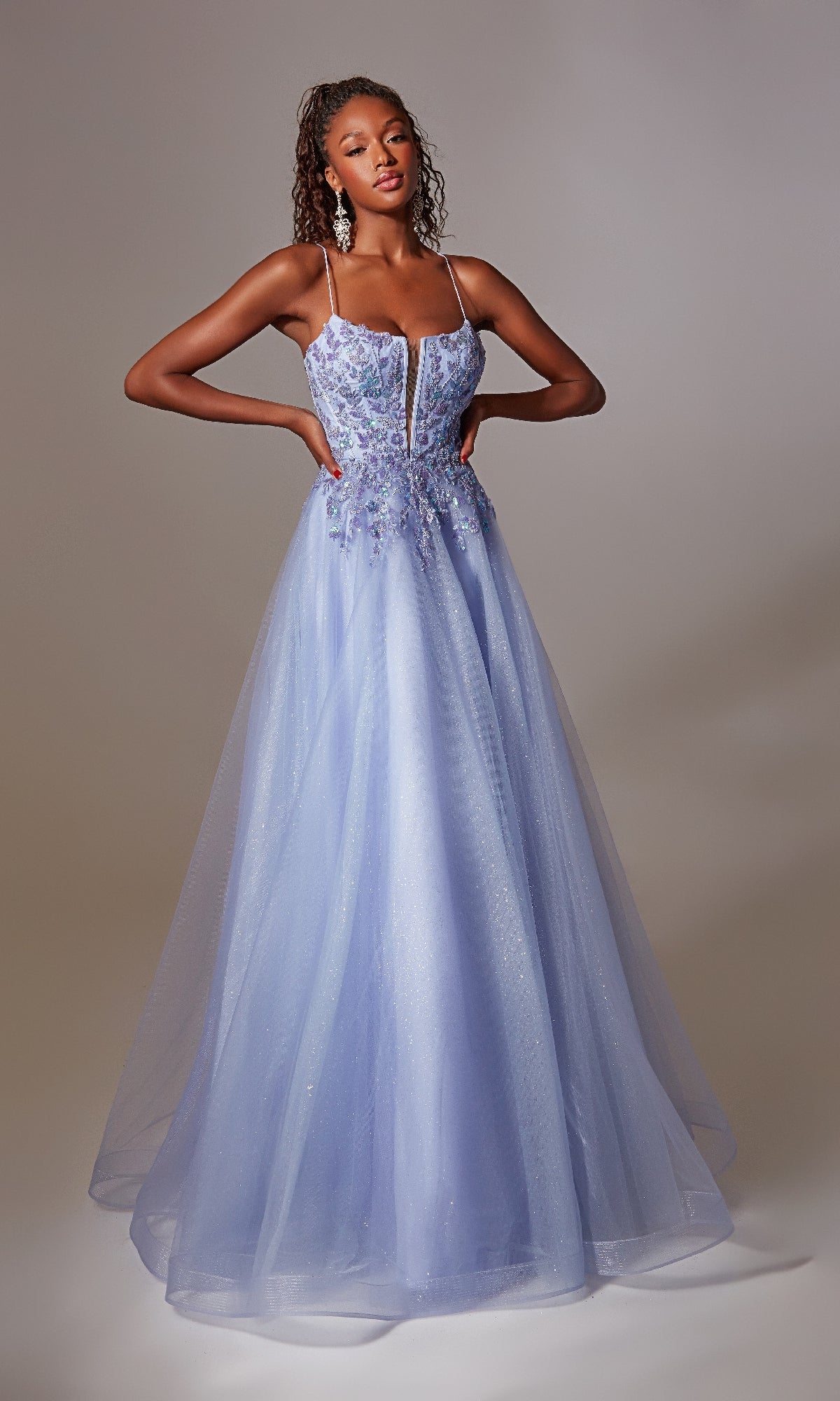 Deep V-Neck Long Prom Ball Gown: Aerie Couture 265