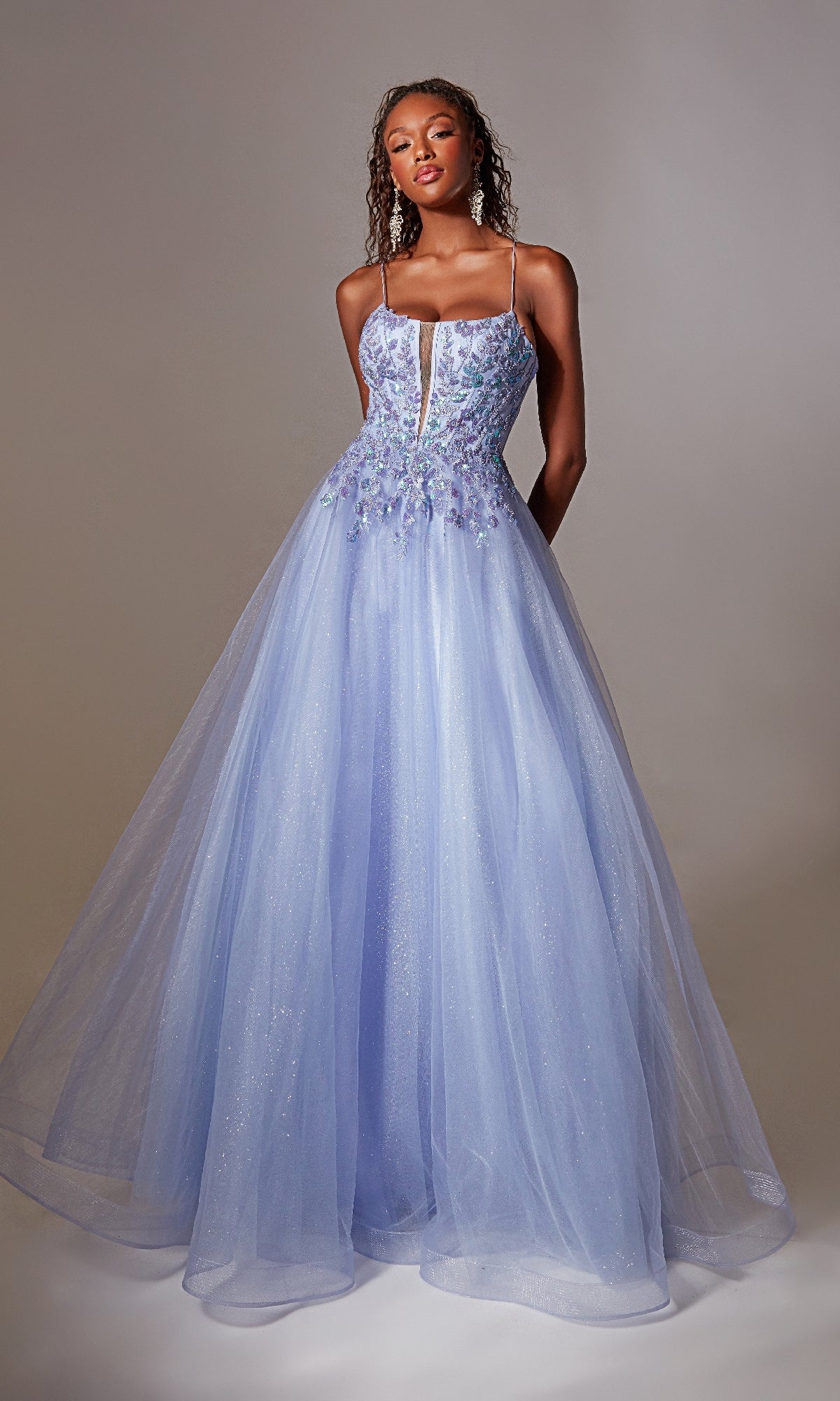 Deep V-Neck Long Prom Ball Gown: Aerie Couture 265