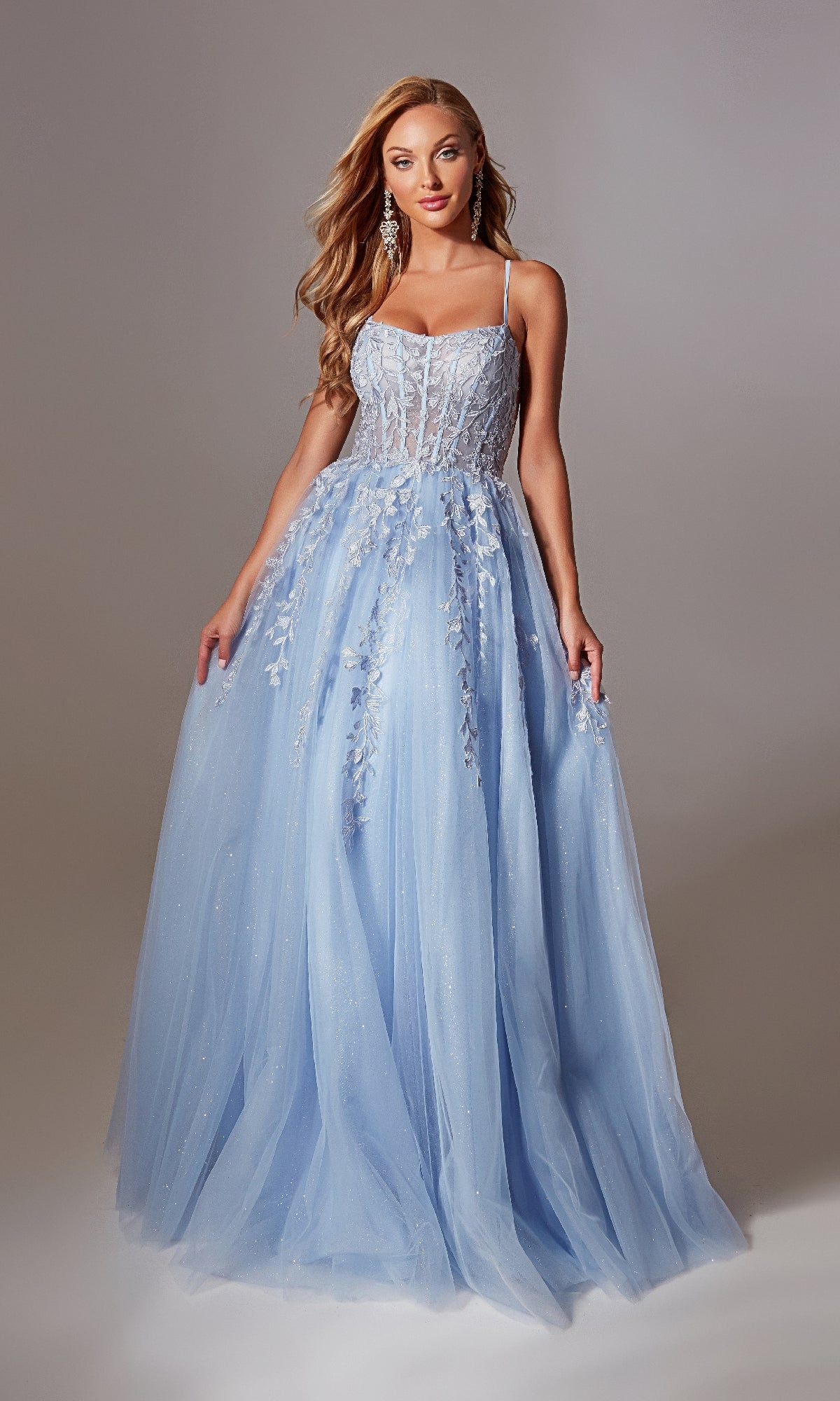 Lace-Up Long Prom Ball Gown: Aerie Couture 266