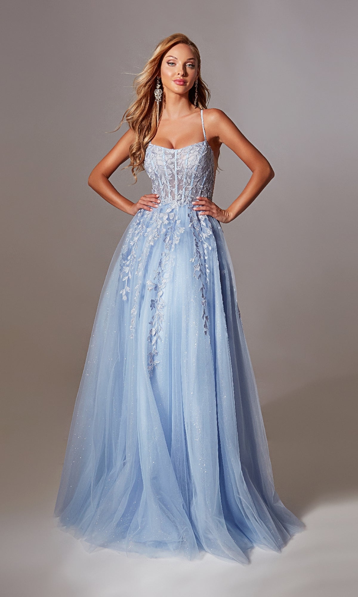 Lace-Up Long Prom Ball Gown: Aerie Couture 266