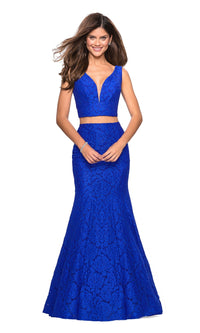 La Femme Two-Piece Mermaid Lace Prom Dress 27262