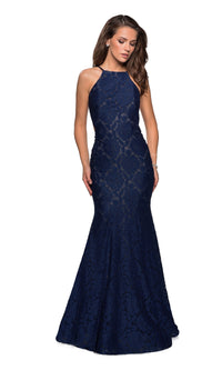 La Femme Floral Lace Mermaid Prom Dress 27289