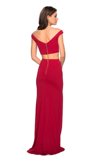 La Femme Off-Shoulder Two-Piece Prom Dress 27496