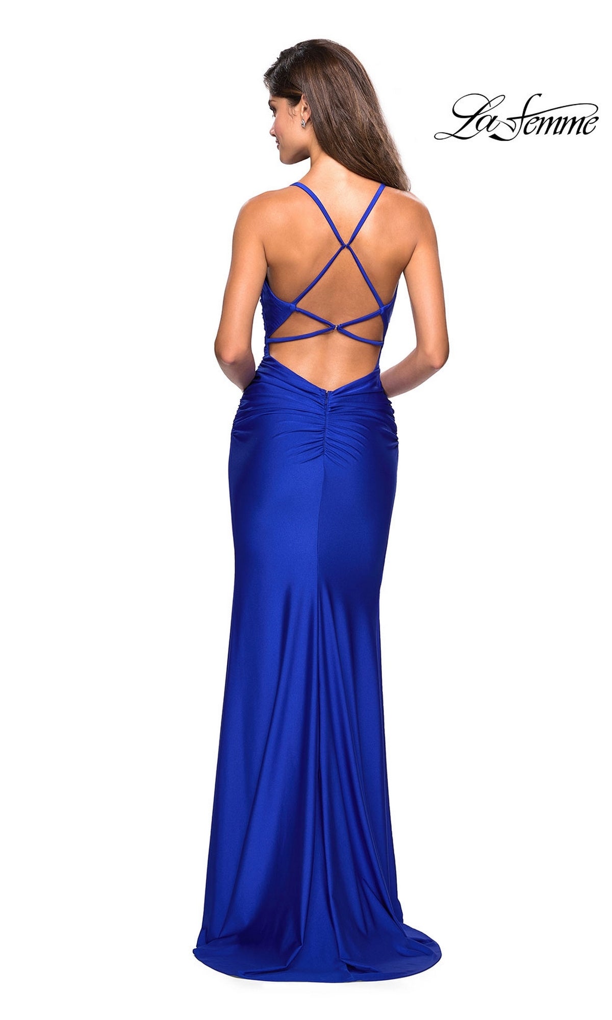 long sapphire prom dress