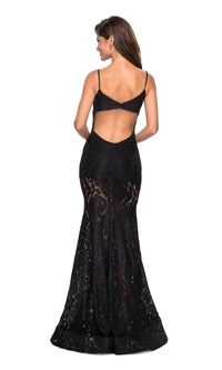 La Femme Sheer Lace Mermaid Prom Dress 27584