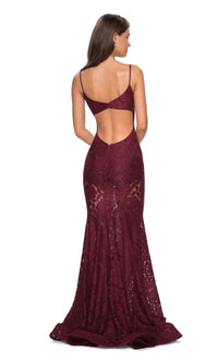 La Femme Sheer Lace Mermaid Prom Dress 27584