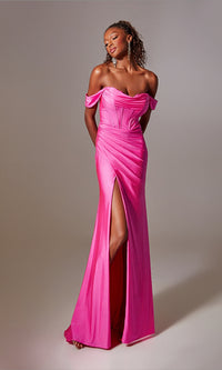 Off-Shoulder Long Prom Dress: Aerie Couture 277