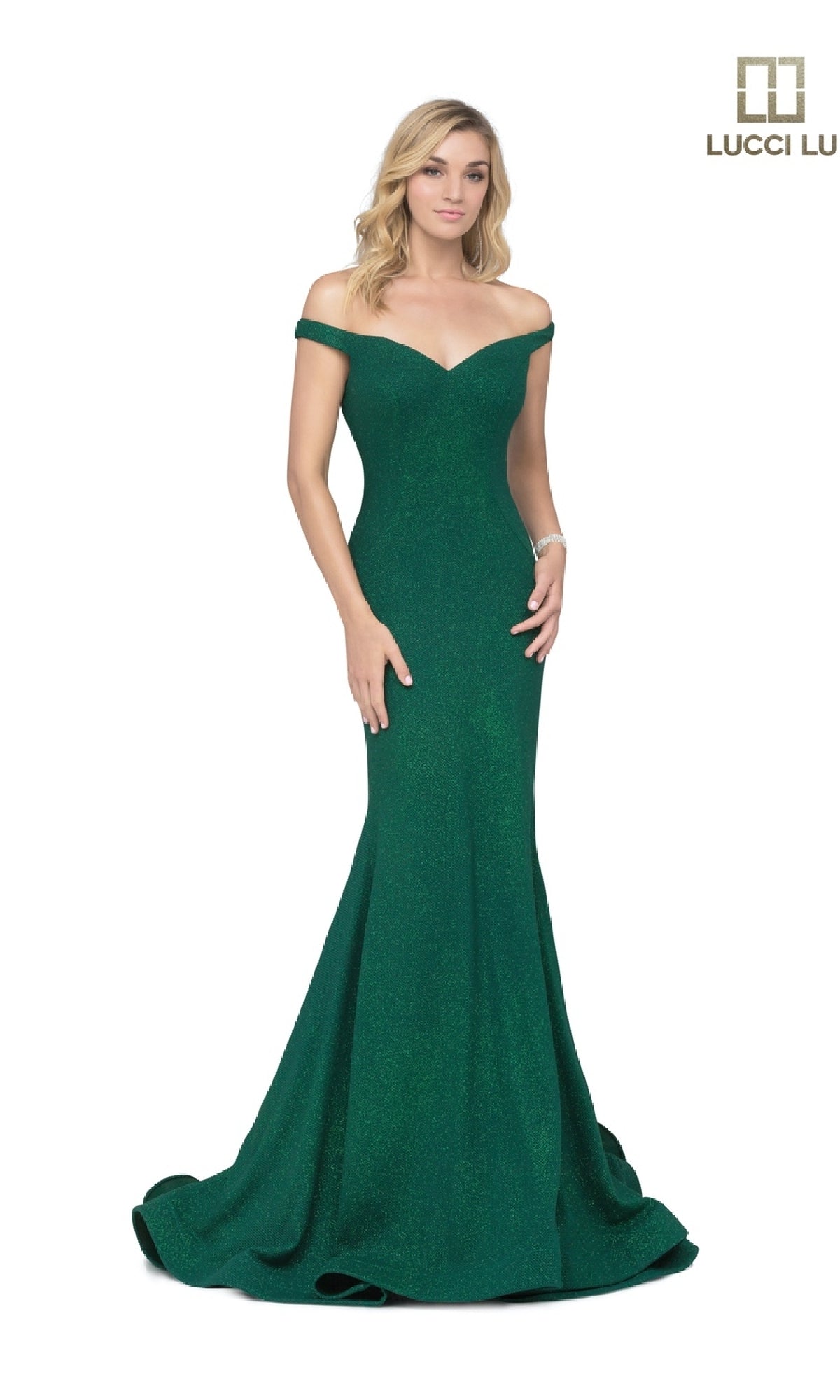 Glitter Jersey Mermaid Prom Dress: Lucci Lu 28068