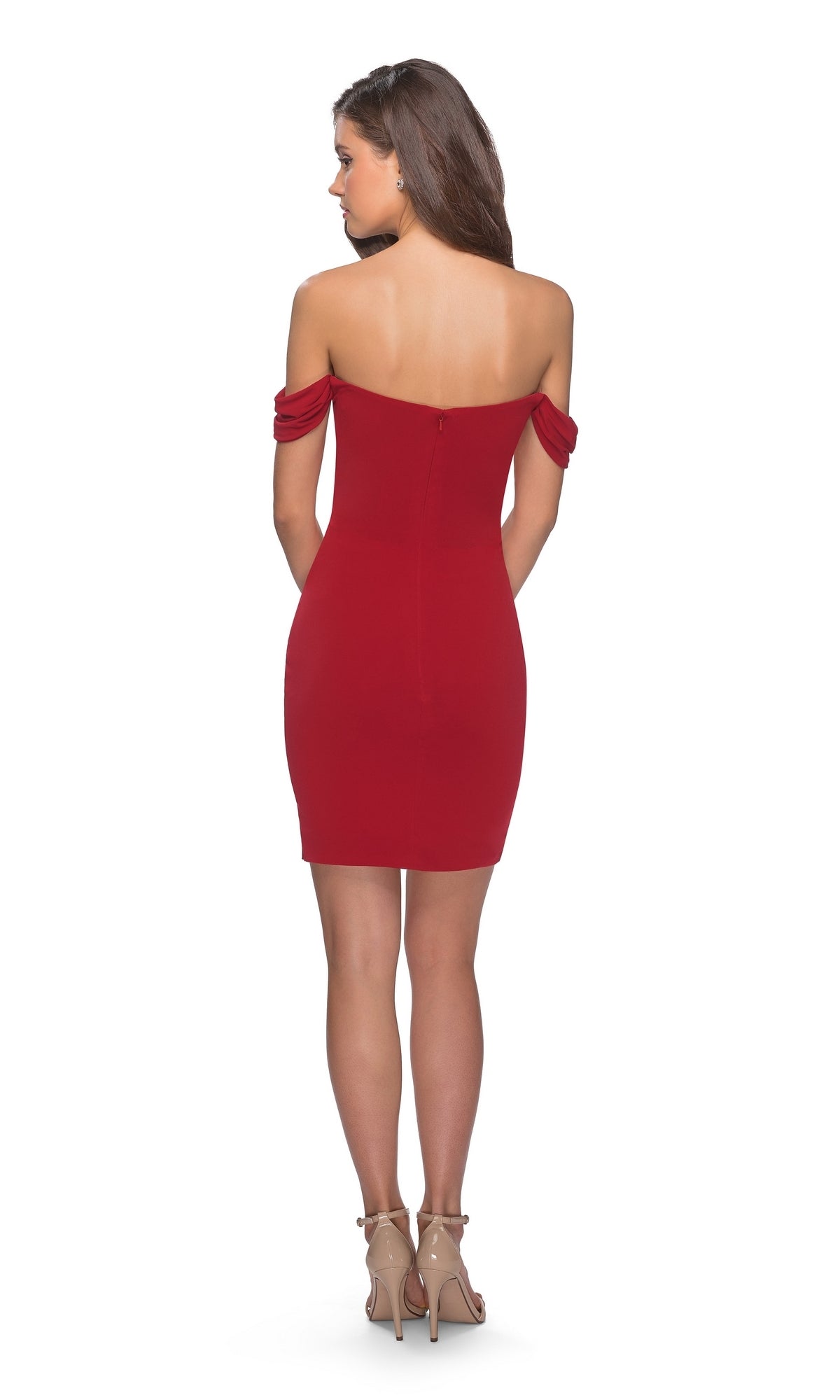 La Femme Off-Shoulder Short Homecoming Dress 28193