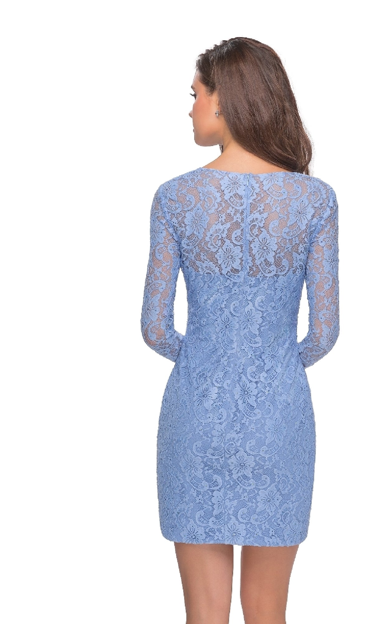 Short Lace Party Dress: La Femme 28232