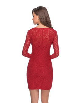 Short Lace Party Dress: La Femme 28232