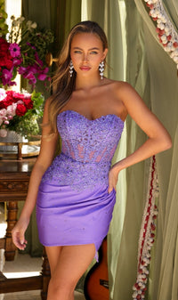 Ava Presley Sheer Corset Homecoming Dress 28235