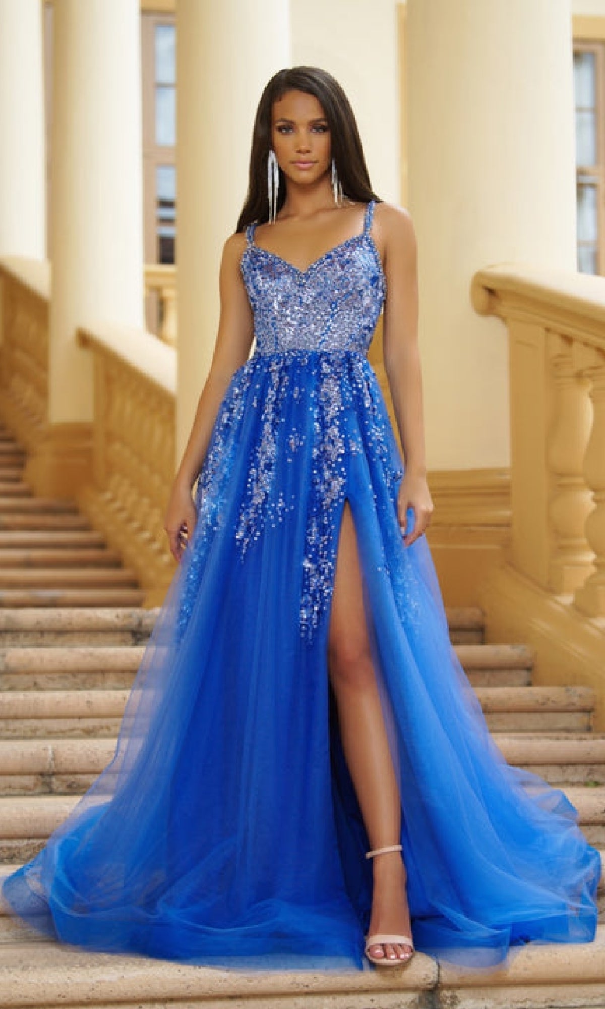 Sparkly Long Prom Ball Gown: Ava Presley 28280