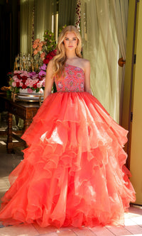 One-Shoulder Prom Ball Gown 28575 by Ava Presley