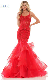 Sheer-Bodice Sexy Long Mermaid Prom Dress 2899