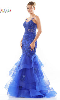 Sheer-Bodice Sexy Long Mermaid Prom Dress 2899