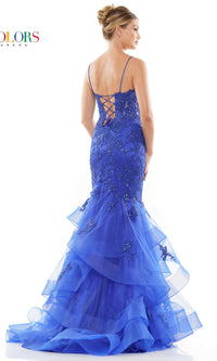 Sheer-Bodice Sexy Long Mermaid Prom Dress 2899