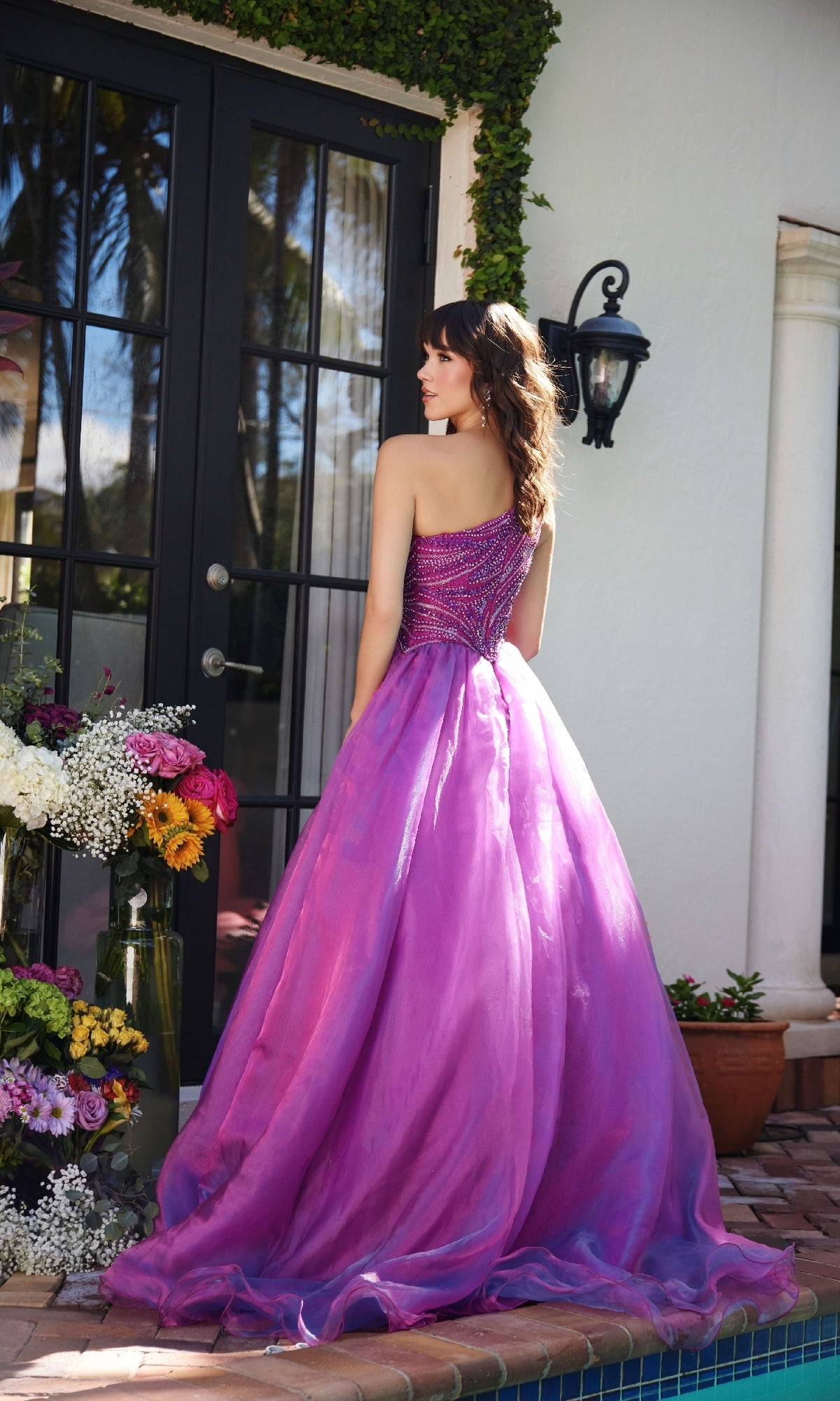 One-Shoulder Prom Ball Gown: Ava Presley 29258