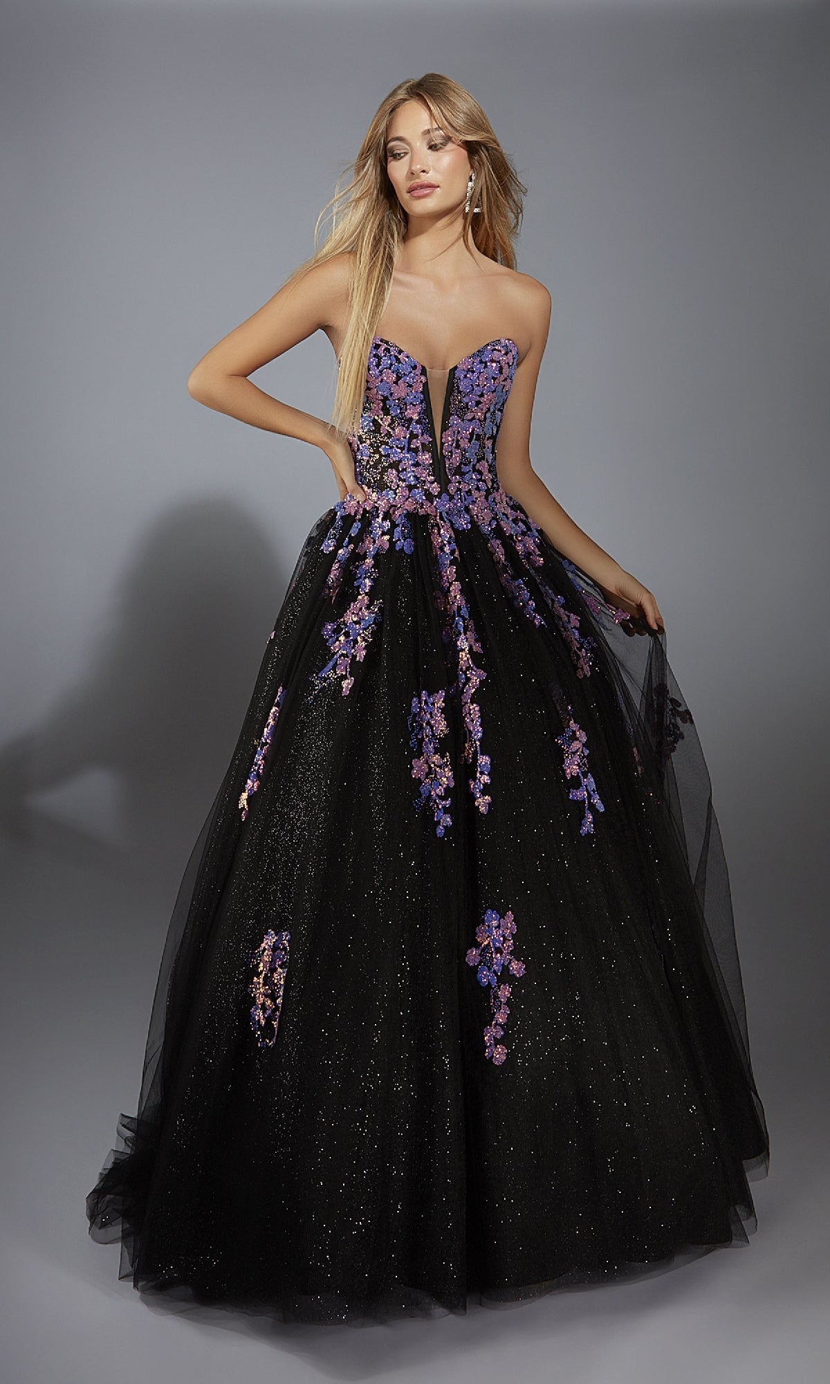 Strapless Glitter Prom Ball Gown: Aerie Couture 297