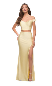 La Femme Off-the-Shoulder Two-Piece Prom Dress 29951