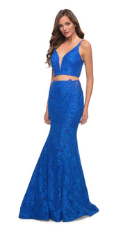 La Femme Two-Piece Lace Mermaid Prom Dress 29970