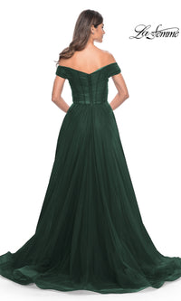 La Femme Off-Shoulder Long Prom Ball Gown 30498