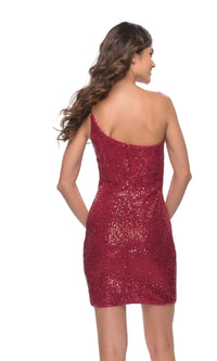 Sequin One-Shoulder Homecoming Dress by La Femme