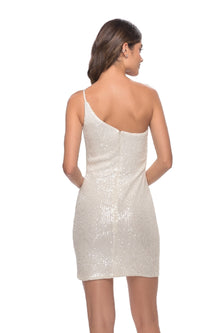 Sequin One-Shoulder Homecoming Dress by La Femme