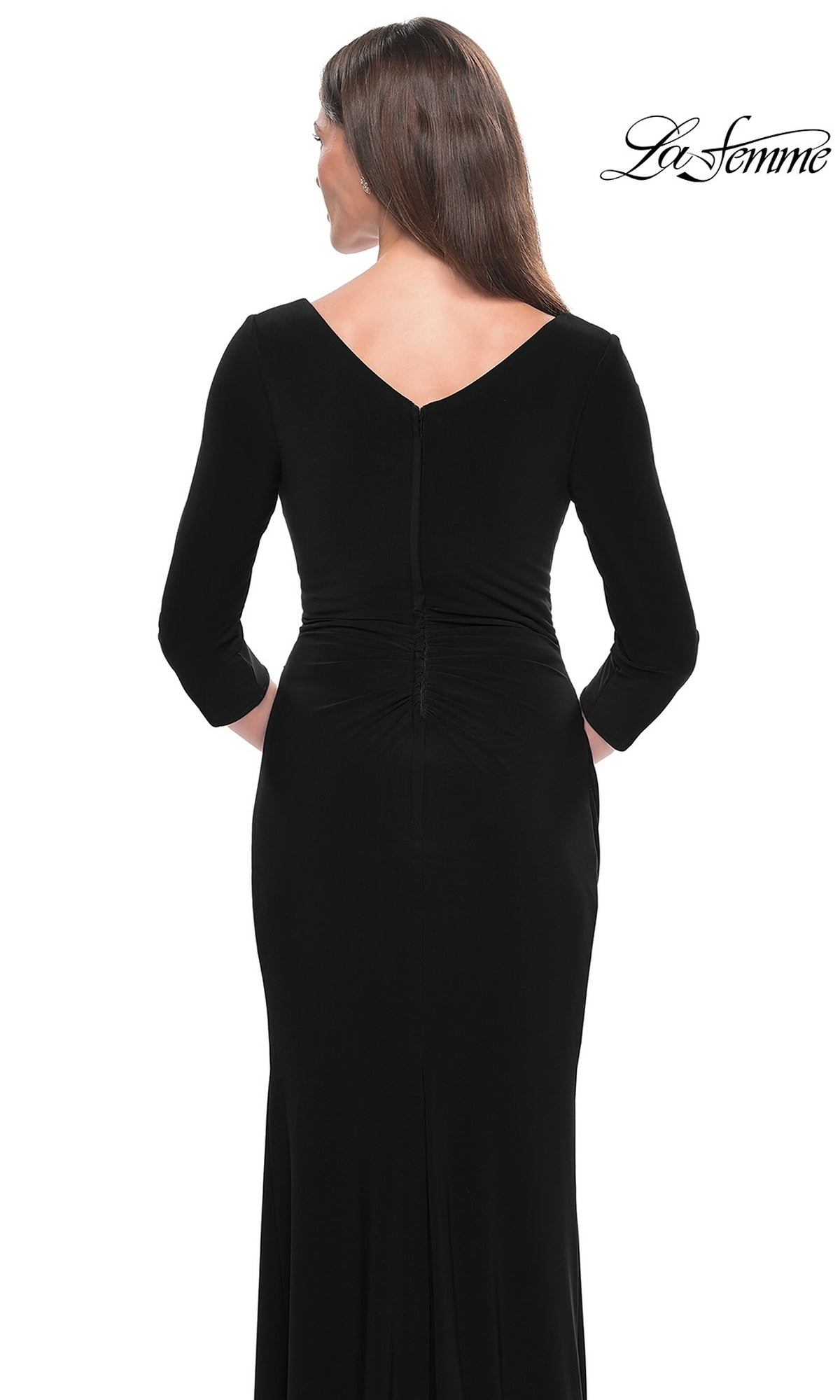 La Femme Long-Sleeve Fitted Formal Dress 31020