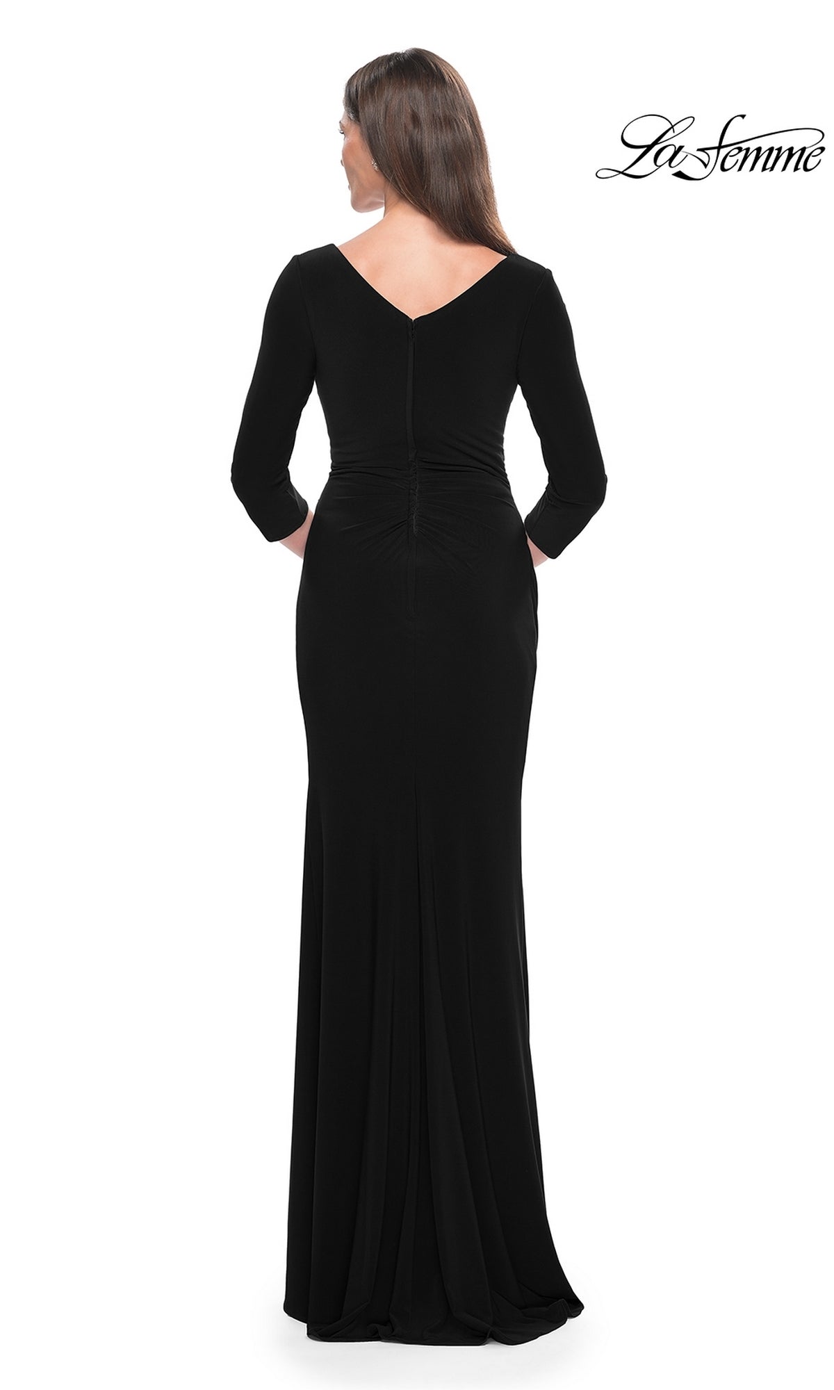 La Femme Long-Sleeve Fitted Formal Dress 31020