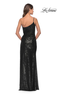 La Femme One-Shoulder Long Sequin Prom Dress 31089