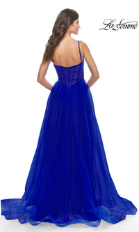 Sheer-Waist La Femme Long Prom Ball Gown 31147