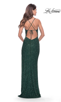 Backless La Femme Long Sequin Prom Dress 31166