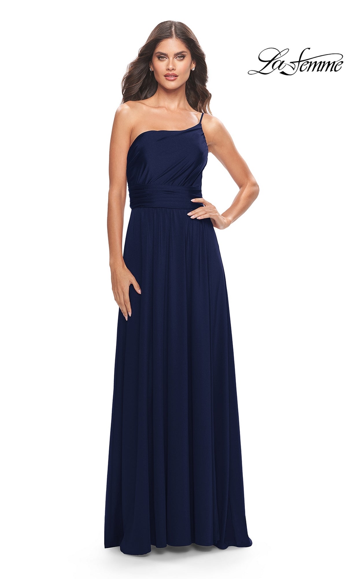 One-Shoulder Long La Femme Formal Dress 31170