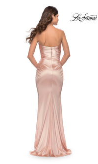 Simple Strapless Long La Femme Prom Dress 31189