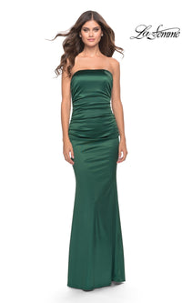 Simple Strapless Long La Femme Prom Dress 31189