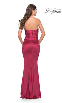 Simple Strapless Long La Femme Prom Dress 31189