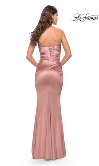 Simple Strapless Long La Femme Prom Dress 31189