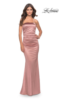 Simple Strapless Long La Femme Prom Dress 31189