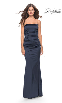 Simple Strapless Long La Femme Prom Dress 31189