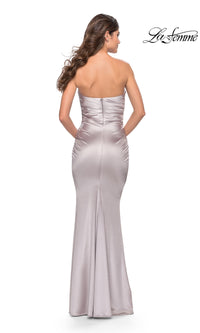 Simple Strapless Long La Femme Prom Dress 31189