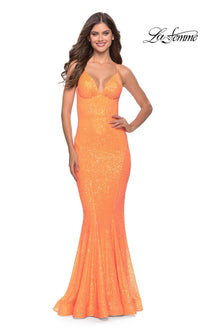 Bright Long Sequin La Femme Prom Dress 31199