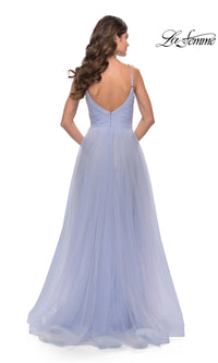 La Femme A-Line Long Tulle Prom Dress 31204