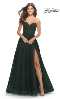 La Femme Strapless Tulle Ball Gown 31205