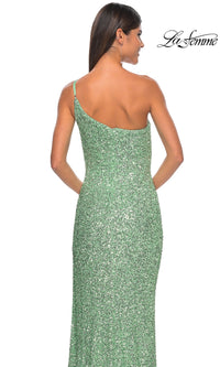 One-Shoulder La Femme Sequin Prom Dress 31212