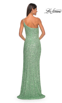 One-Shoulder La Femme Sequin Prom Dress 31212