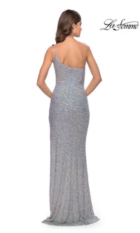 One-Shoulder La Femme Sequin Prom Dress 31212