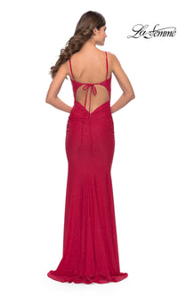 La Femme Backless Shimmer Designer Prom Dress 31218