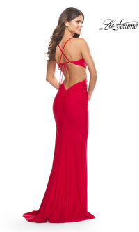 La Femme V-Neck Cut-Out Tight Prom Dress 31228