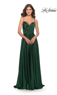 La Femme Open-Back A-Line Designer Prom Dress 31233